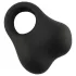 Pulselock Taur - anneau testiculaire en silicone avec billes lestées (noir)