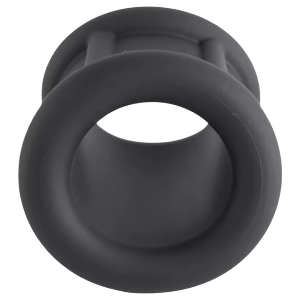 Pulselock Cocktura - anneau pénien en silicone nervuré (noir) - 30 mm