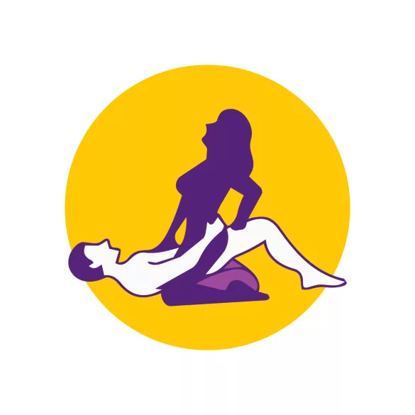 Coussin magique Desirel - coussin sexuel gonflable en forme de coin (violet foncé)