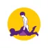 Coussin magique Desirel - coussin sexuel gonflable en forme de coin (violet foncé)