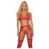 Mapalé - Ensemble de lingerie porte-jarretelles (rouge) - M/L
