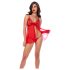 Mapalé - babydoll en dentelle et string (rouge)