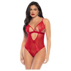 Mapalé - Body dentelle avec porte-jarretelles (rouge)