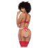 Mapalé - Ensemble soutien-gorge 3 pièces découpé (rouge-naturel) - (S/M)