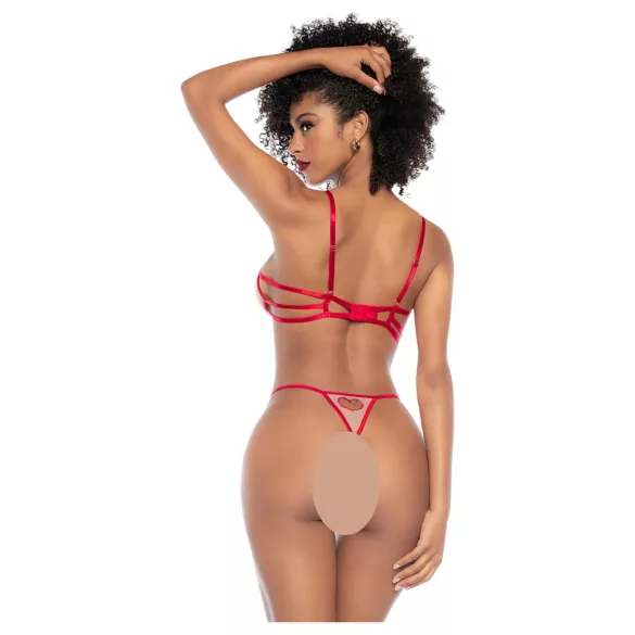 Mapalé - Ensemble soutien-gorge 3 pièces découpé (rouge-naturel) - (S/M)