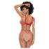 Mapalé - Ensemble soutien-gorge 3 pièces découpé (rouge-naturel) - (S/M)