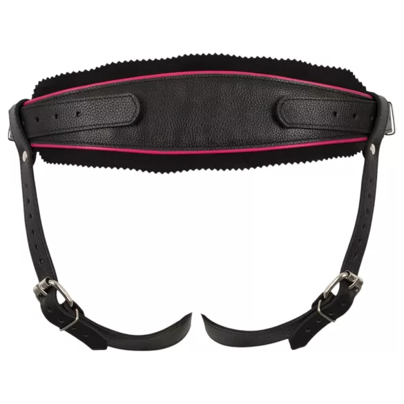 ZADO - bas en cuir pour gode-ceinture BDSM (noir, S-L)