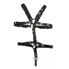 ZADO - harnais de corps pour homme en cuir noir (S-L)