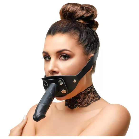 ZADO - bâillon bouche pénis - silicone noir