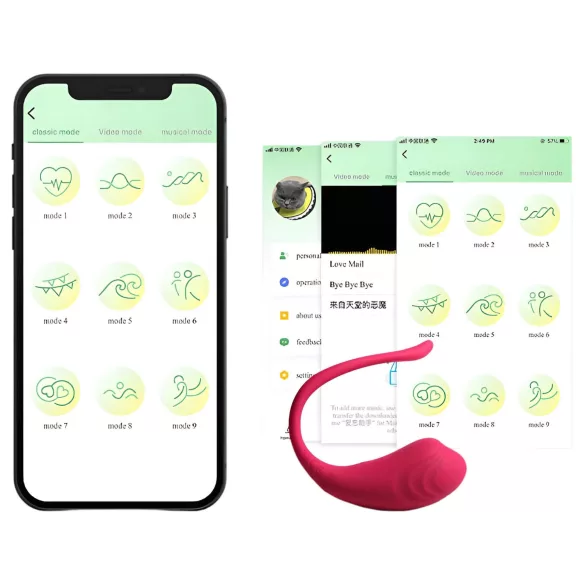 Funny Me - œuf vibrant connecté rechargeable - rose