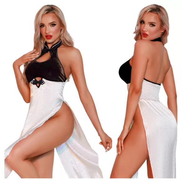 JSY 028 - ensemble de robe sexy (blanc-noir)