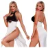 JSY 028 - ensemble de robe sexy (blanc-noir)