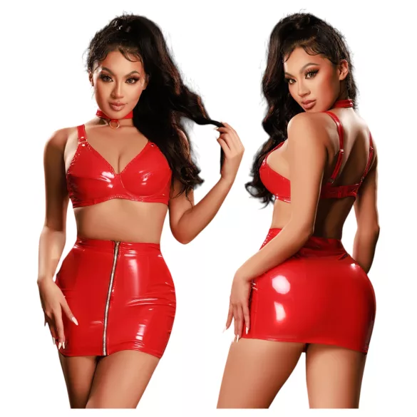 JSY 033 - ensemble babydoll - rouge (L-XL)