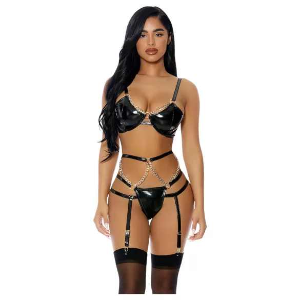 JSY 050 - ensemble de lingerie érotique (noir)