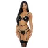 JSY 050 - ensemble de lingerie érotique (noir) - L/XL