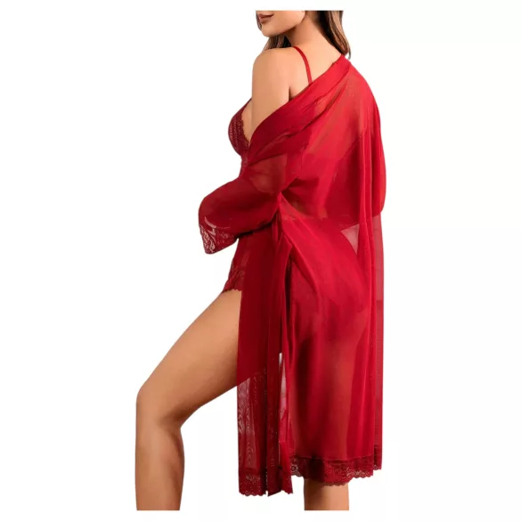 JSY 058 - ensemble de lingerie érotique - rouge (L-XL)