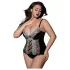 JSY 062 - ensemble de lingerie noire à lacets (XL-2XL)
