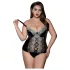 JSY 062 - ensemble de lingerie noire à lacets (XL-2XL)