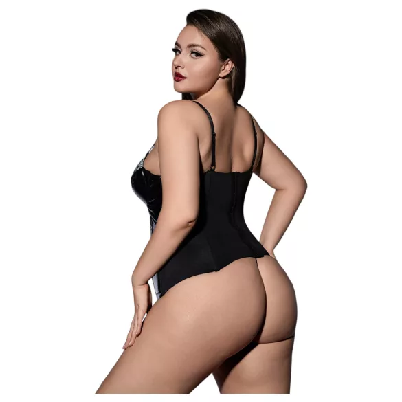 JSY 062 - ensemble de lingerie noire à lacets (XL-2XL)