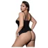JSY 062 - ensemble de lingerie noire à lacets (XL-2XL)