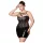 JSY 064 - ensemble de lingerie noire à lacets (XL-2XL)