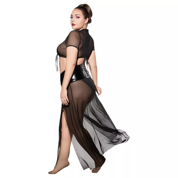 JSY 065 - ensemble babydoll noir (XL-2XL)