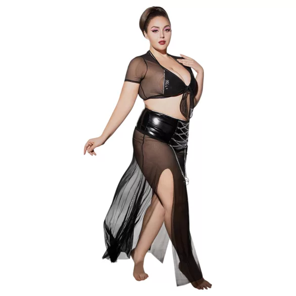 JSY 065 - ensemble babydoll noir (XL-2XL)