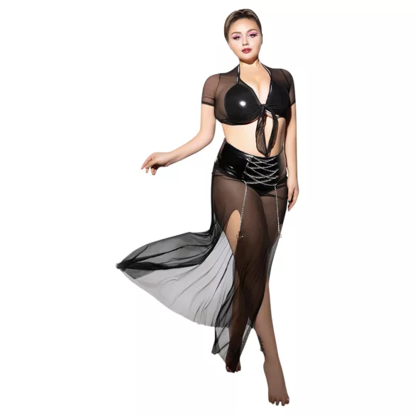 JSY 065 - ensemble babydoll noir (XL-2XL)