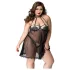 JSY 066 - ensemble babydoll noir (XL-2XL)