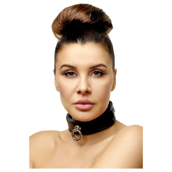 ZADO - Collier en cuir noir