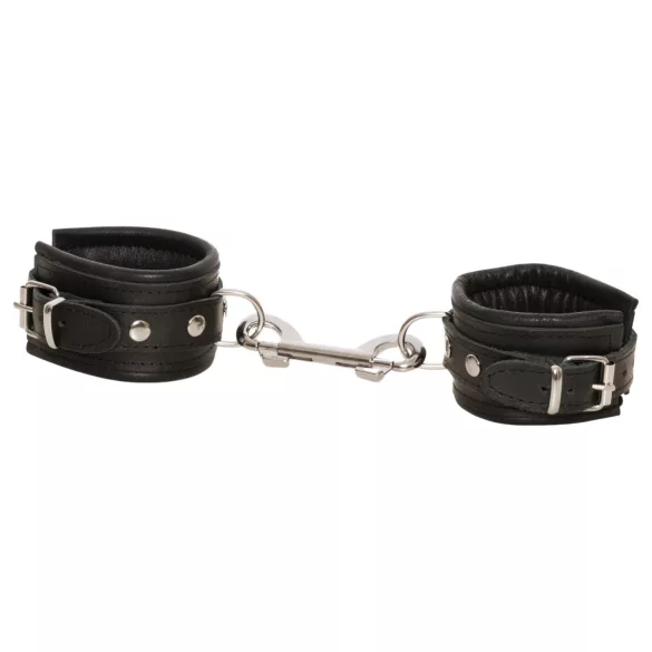 ZADO - menottes poignet cuir avec mousqueton - noir