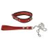 ZADO - collier et laisse en cuir (rouge)