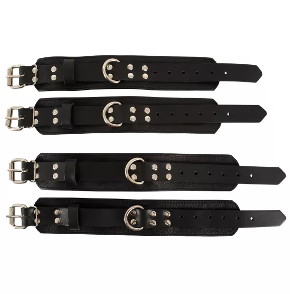 ZADO - kit de fixation au lit en cuir - noir