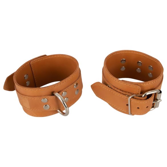 ZADO - Menottes en cuir pour poignets (marron)