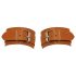 ZADO - Menottes en cuir pour poignets (marron)
