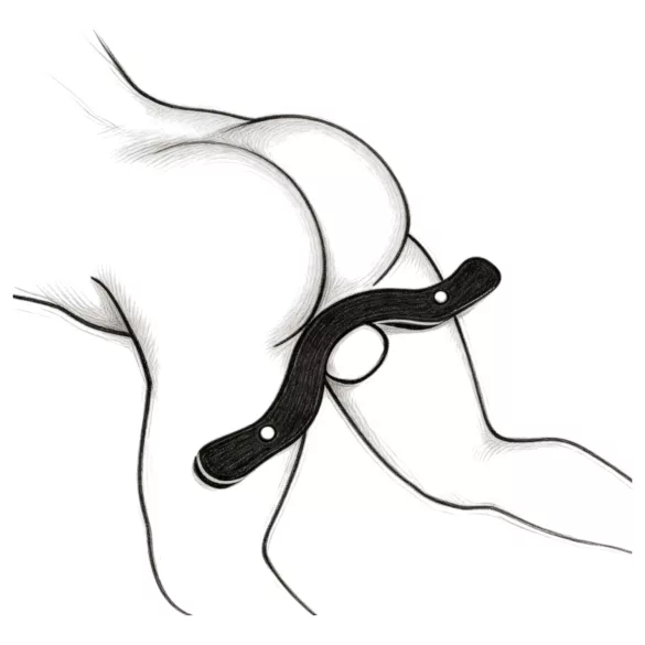 ZADO - civières pour testicules en cuir (noir)