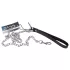ZADO - laisse BDSM en métal pour collier (argent)