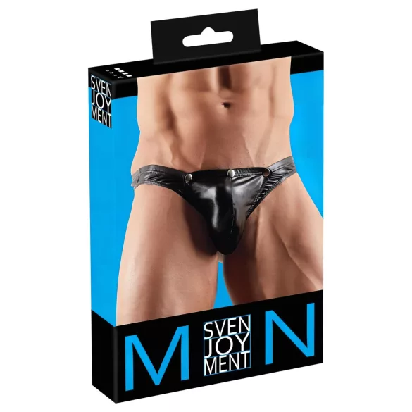 Svenjoyment - String pour homme à boutons-pression (noir) - XL