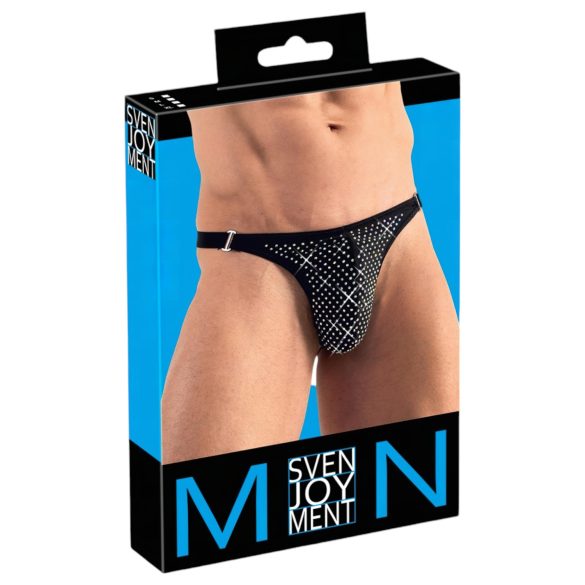 Svenjoyment - String homme avec strass (noir)