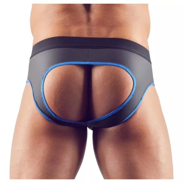 Svenjoyment - jockstrap ouvert - noir et bleu