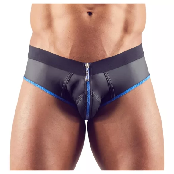 Svenjoyment - jockstrap ouvert - noir et bleu - L