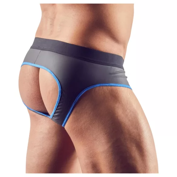 Svenjoyment - jockstrap ouvert - noir et bleu - XL