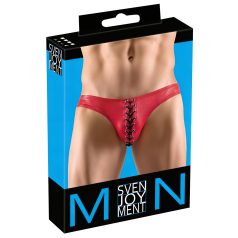 Svenjoyment - Boxer homme noir à lacets (rouge) - M