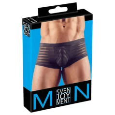 Svenjoyment - Boxer transparent à rayures (noir) - M