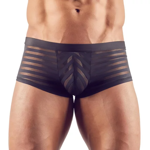 Svenjoyment - Boxer transparent à rayures (noir) - XL