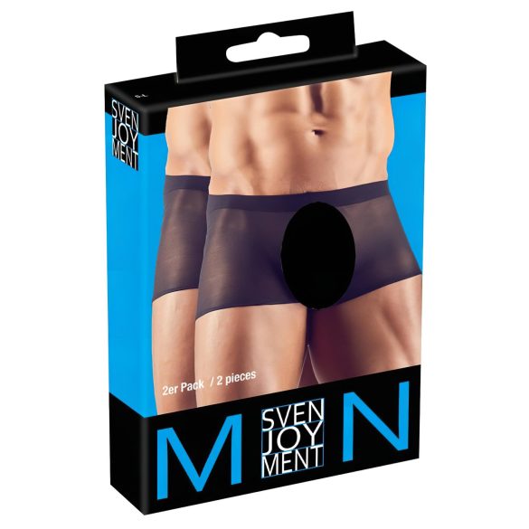 Svenjoyment - Coffret boxers transparents noir (2 pièces) S-L