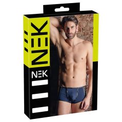 NEK - Boxer bleu avec lacets noirs et inserts résille NEK - Boxer bleu avec lacets noirs et inserts résille