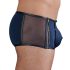 NEK - Boxer bleu avec lacets noirs et inserts résille - M