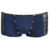 NEK - Boxer bleu avec lacets noirs et inserts résille - M