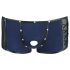 NEK - Boxer bleu avec lacets noirs et inserts résille - M